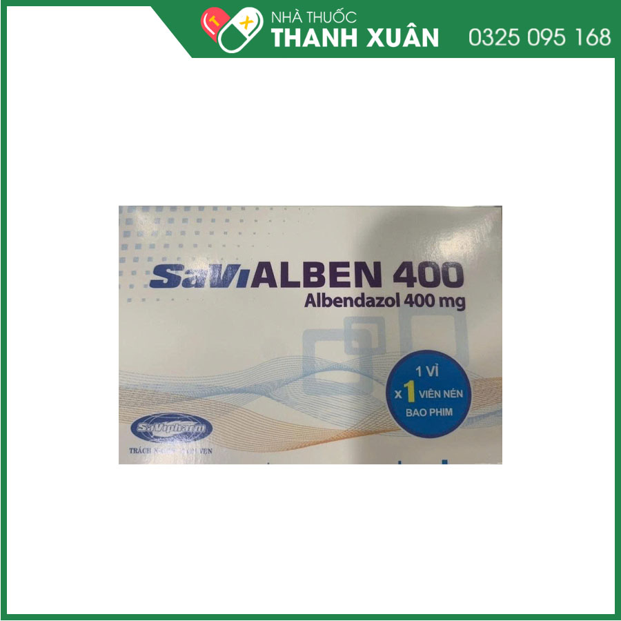 SaVi ALBEN 400 điều trị nhiễm ký sinh trùng
